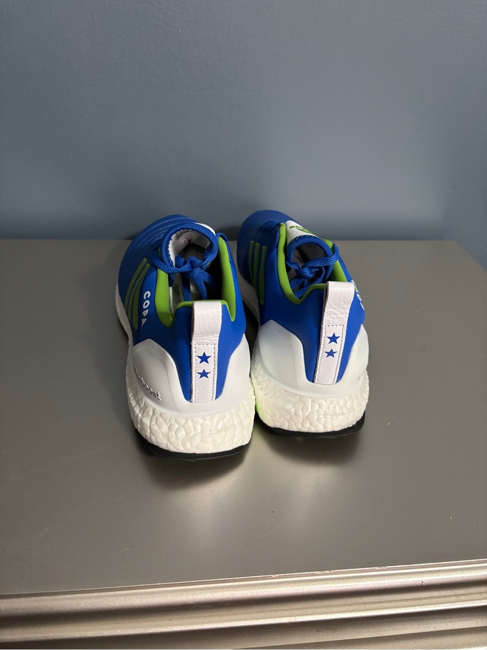 Men's Seattle Sounders FC adidas Blue Ultraboost × COPA Running Shoe - Picture 4 of 5
